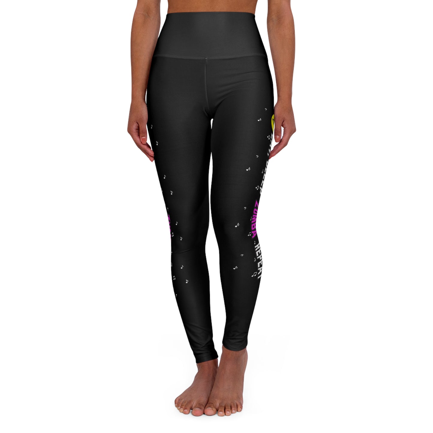 Eat, Sleep, Zumba, Repeat High Waisted Yoga Leggings