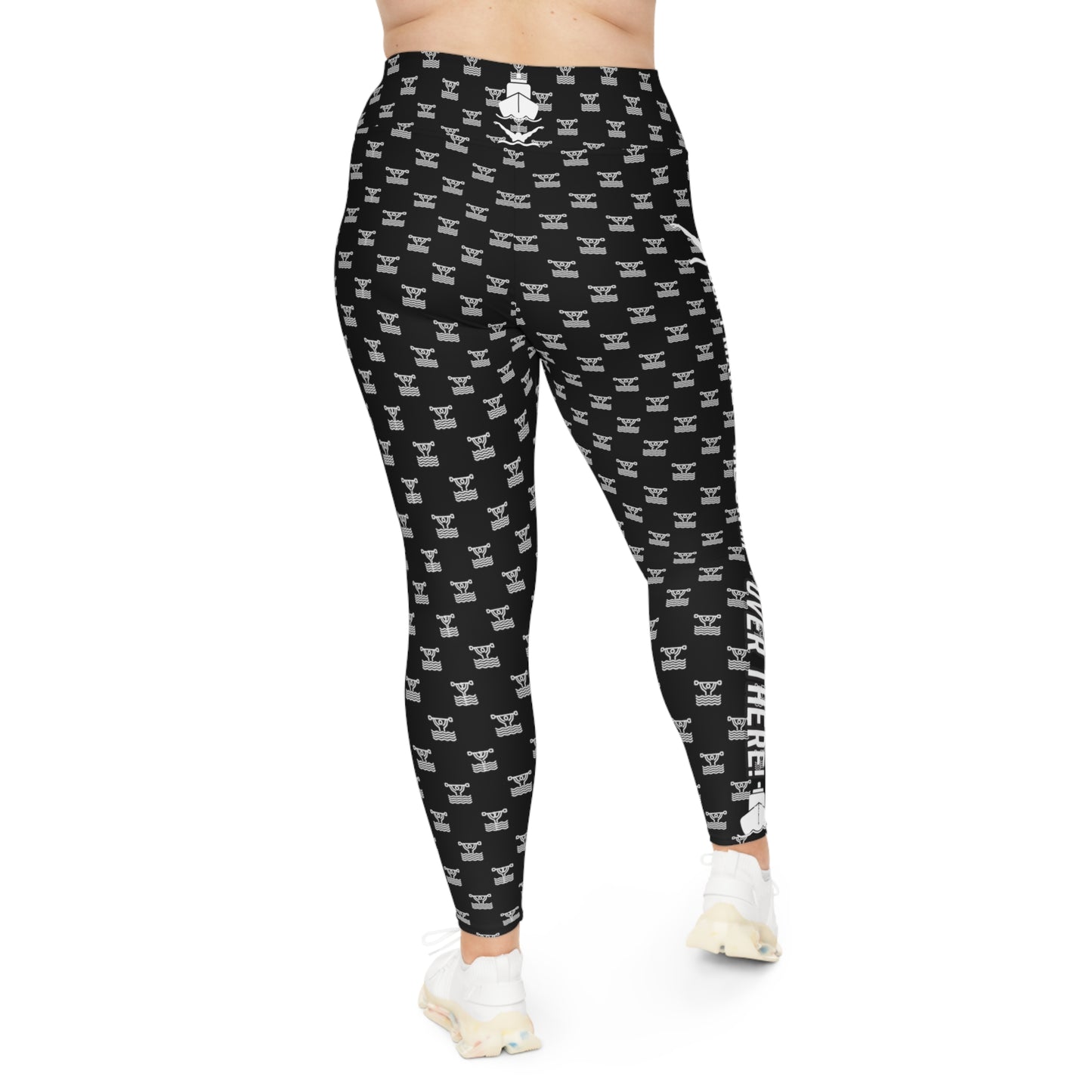 Don't Make Me Swim Over There Plus Size Yoga Leggings (AOP)