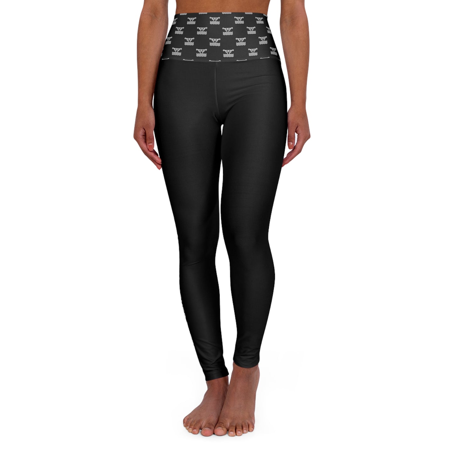 Don't Make Me Swim Over There High Waisted Yoga Leggings