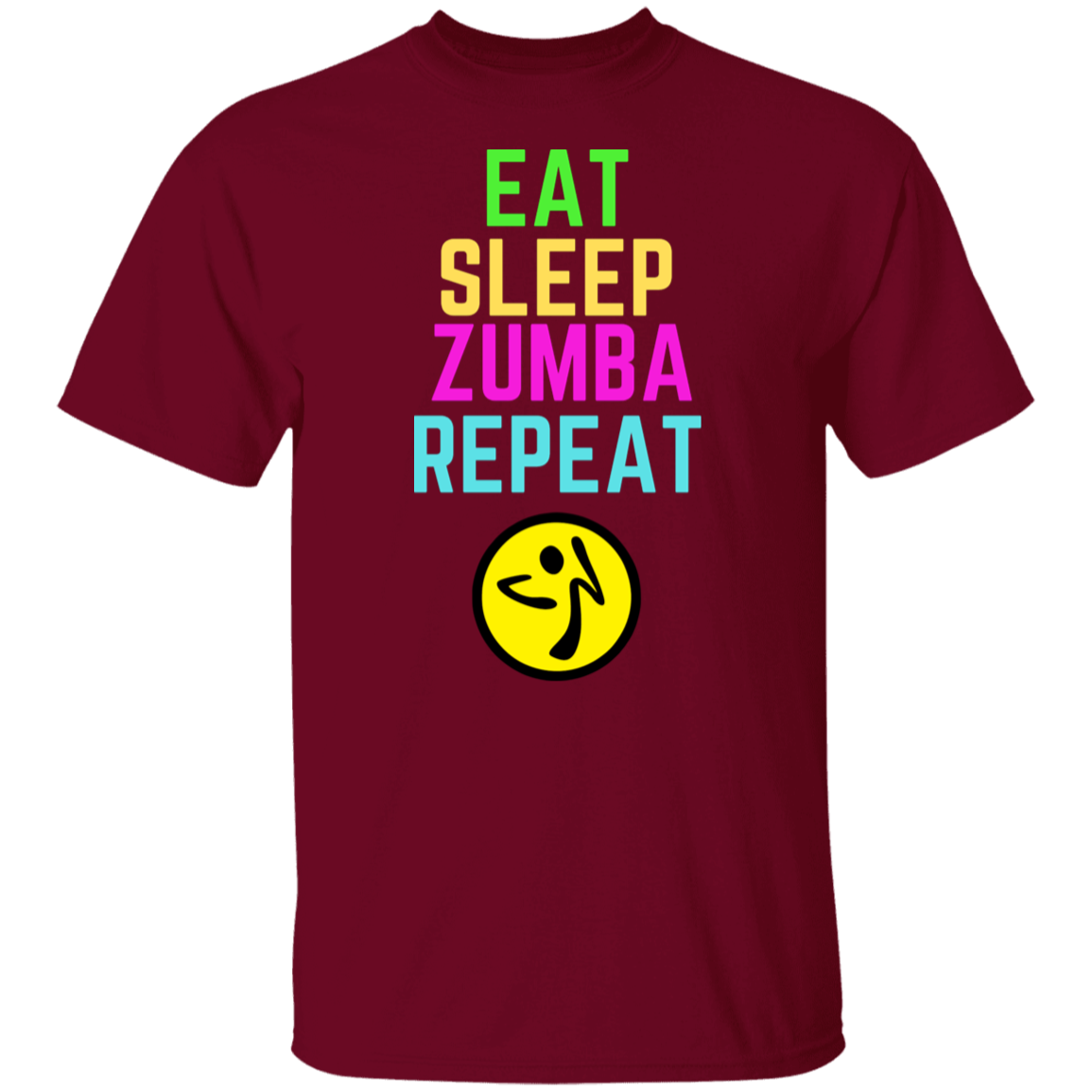 Colorful Eat, Sleep, Zumba, Repeat T-Shirt