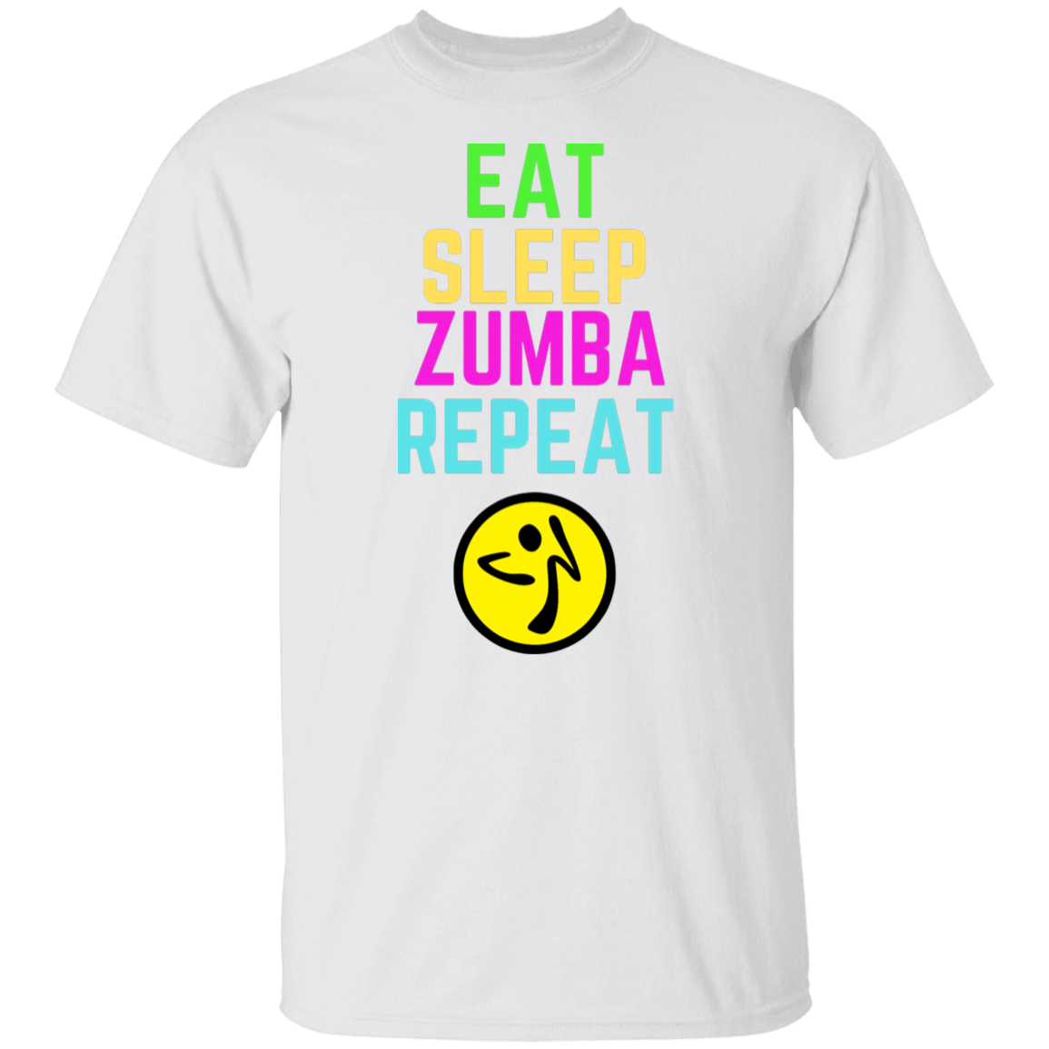 Colorful Eat, Sleep, Zumba, Repeat T-Shirt