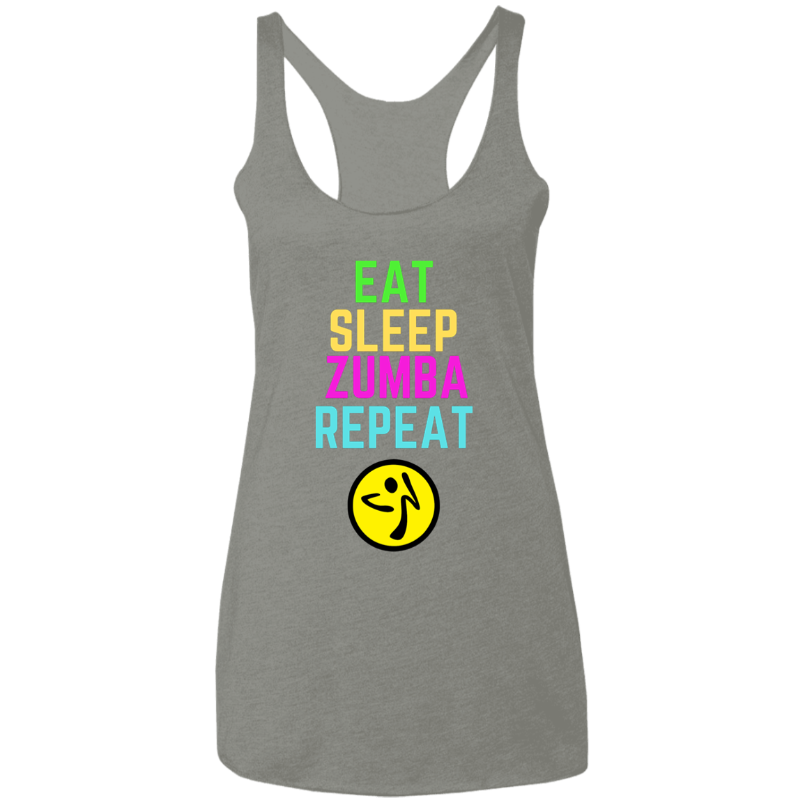 Eat, Sleep, Zumba, Repeat Ladies' Triblend Racerback Tank