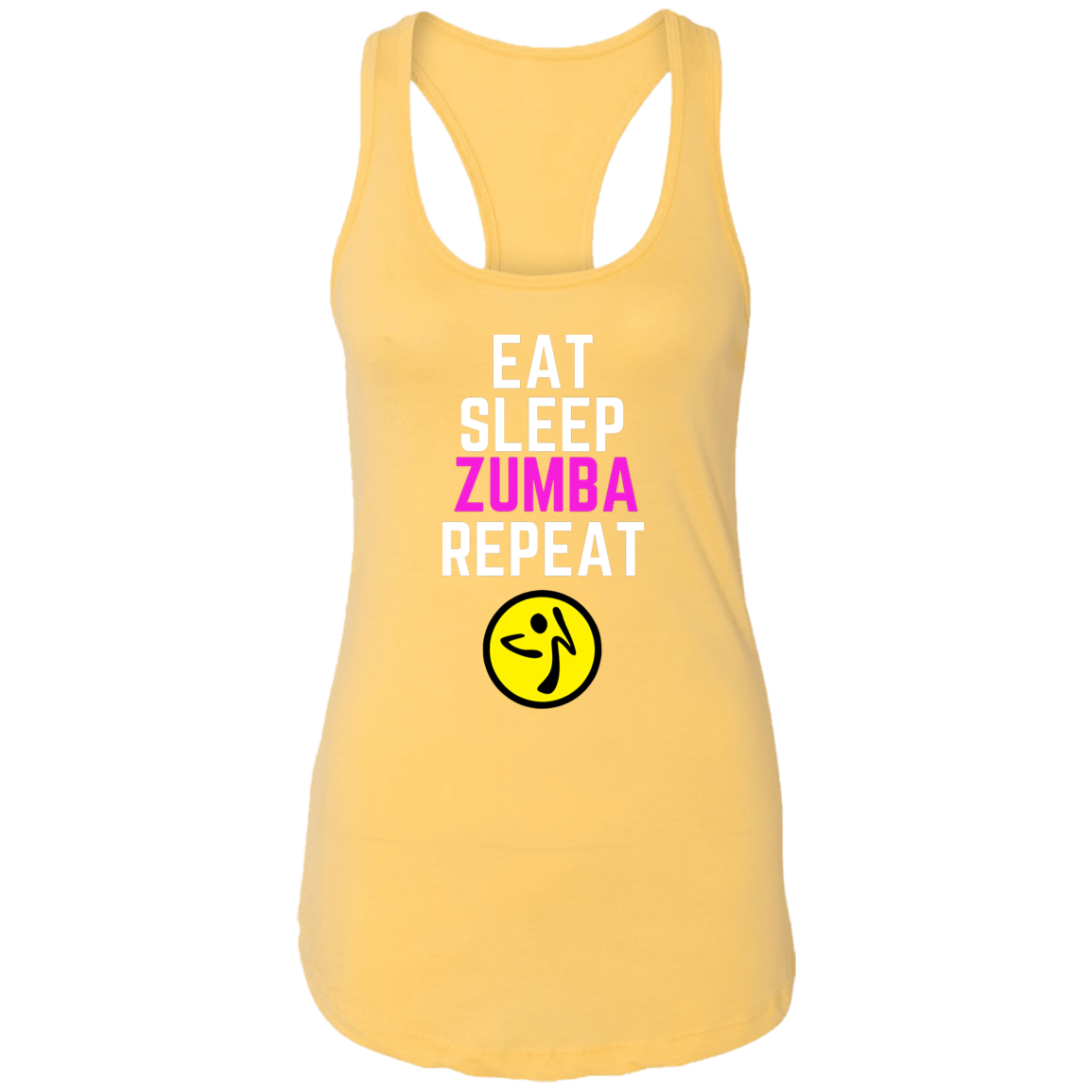 Eat, Sleep, Zumba, Repeat Ladies Ideal Racerback Tank