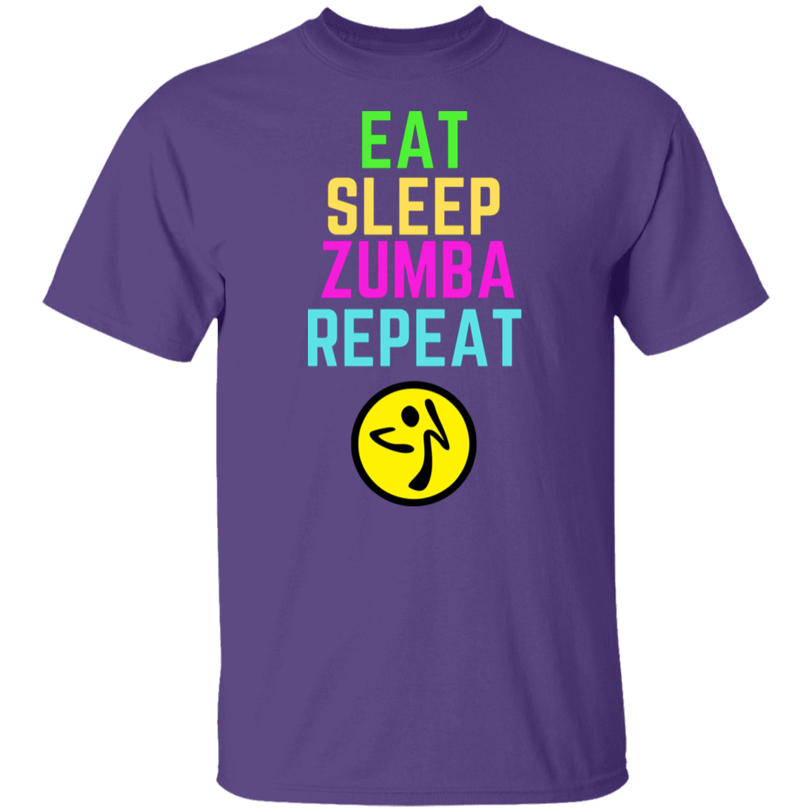 Colorful Eat, Sleep, Zumba, Repeat T-Shirt