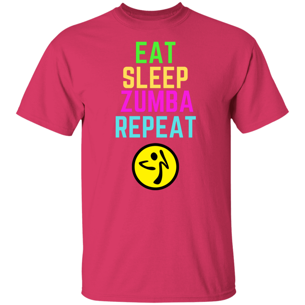 Colorful Eat, Sleep, Zumba, Repeat T-Shirt