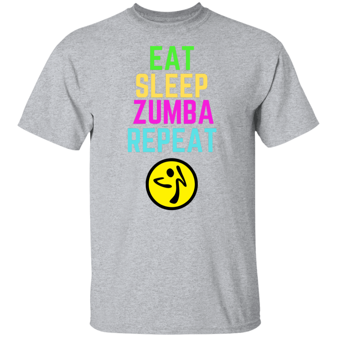 Colorful Eat, Sleep, Zumba, Repeat T-Shirt