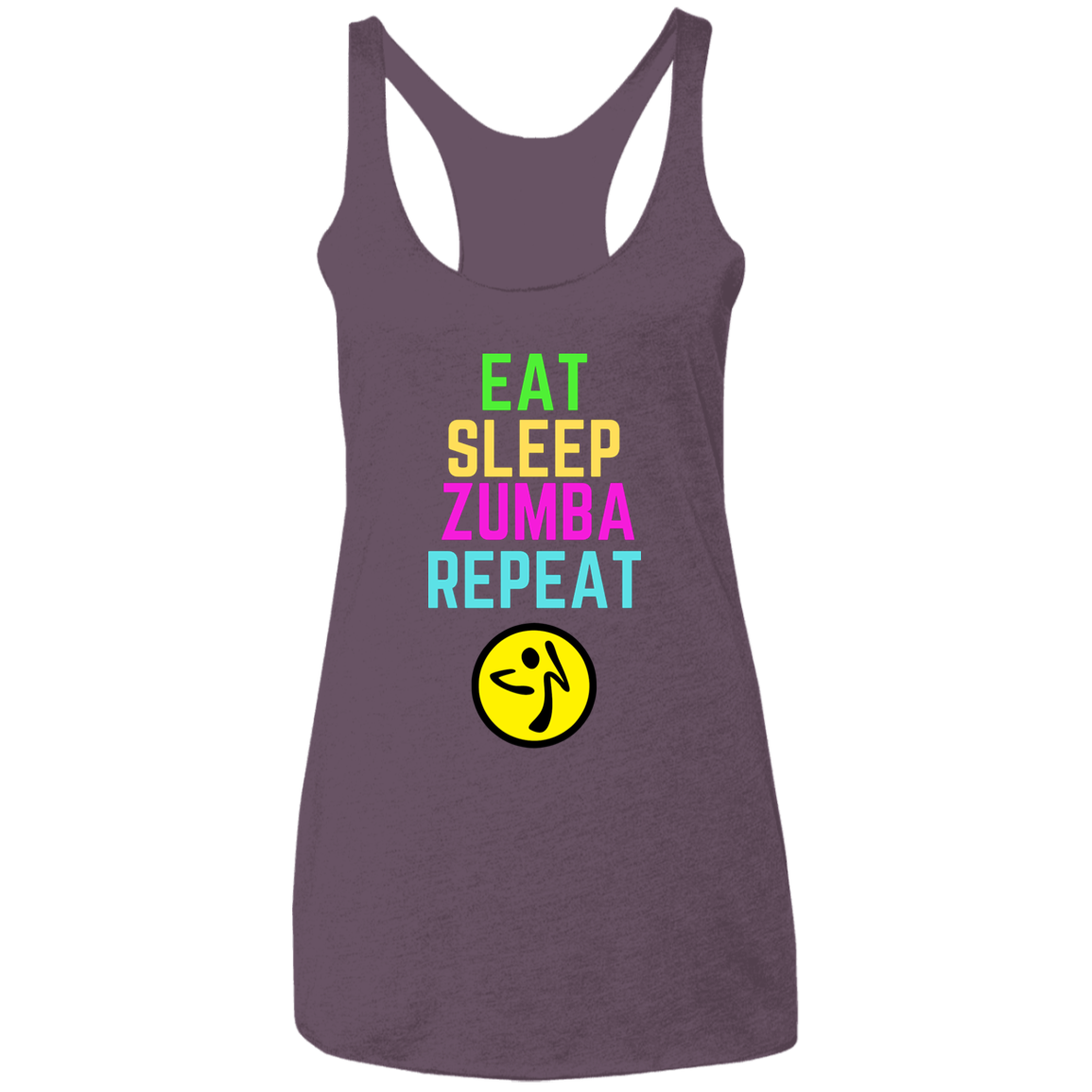 Eat, Sleep, Zumba, Repeat Ladies' Triblend Racerback Tank