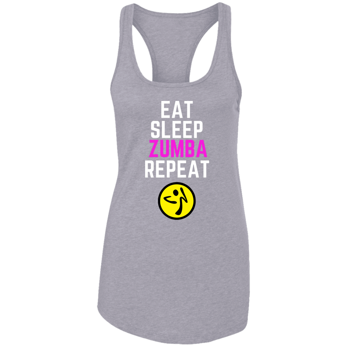 Eat, Sleep, Zumba, Repeat Ladies Ideal Racerback Tank