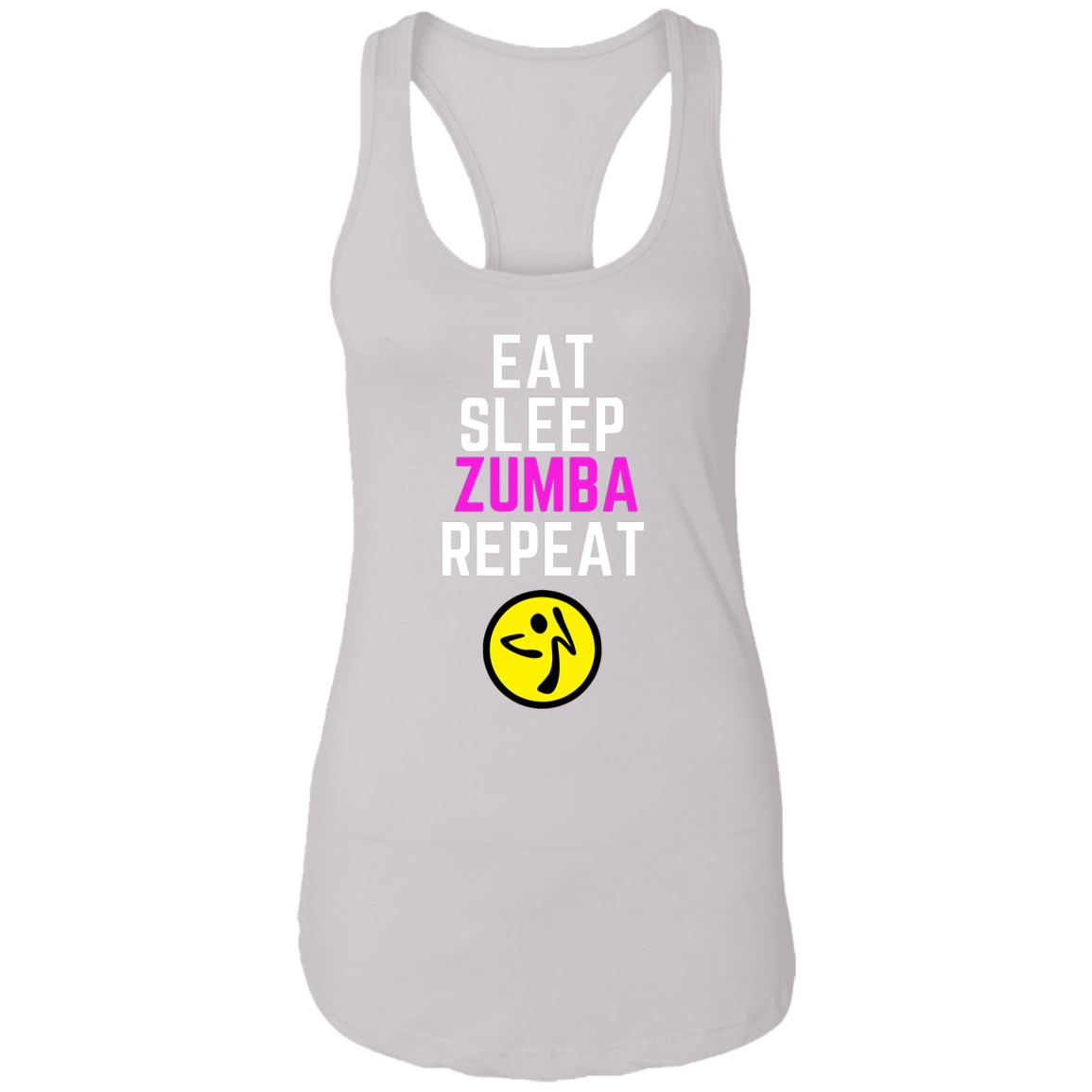 Eat, Sleep, Zumba, Repeat Ladies Ideal Racerback Tank