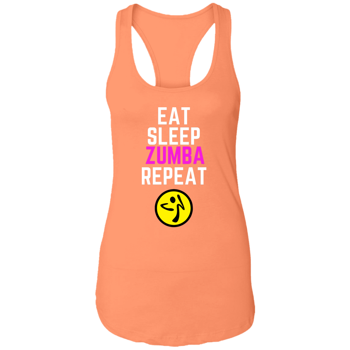 Eat, Sleep, Zumba, Repeat Ladies Ideal Racerback Tank