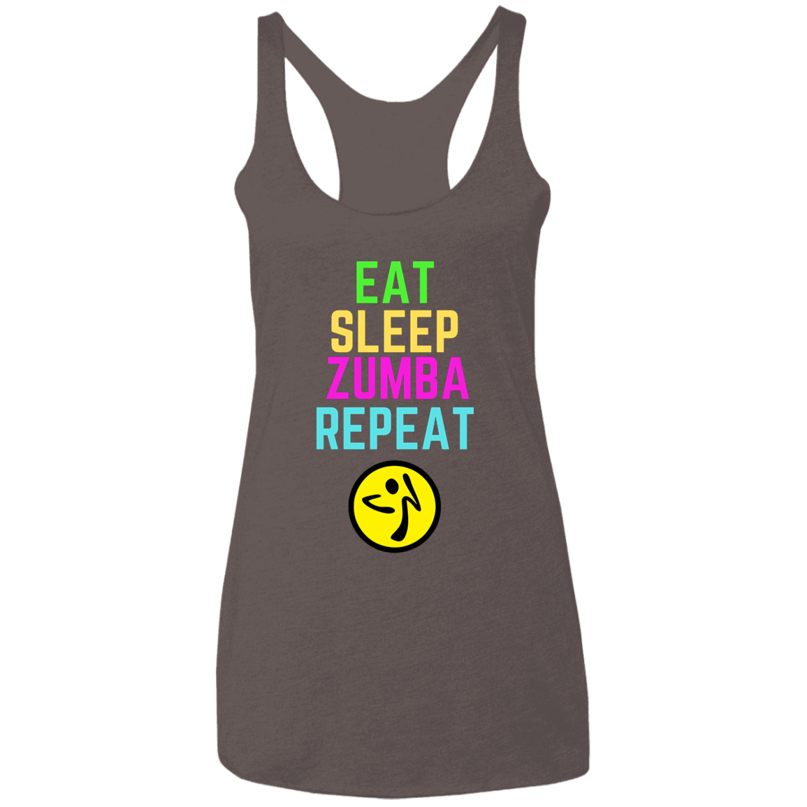 Eat, Sleep, Zumba, Repeat Ladies' Triblend Racerback Tank