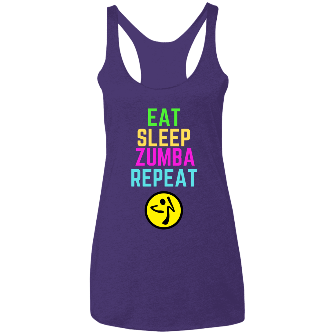 Eat, Sleep, Zumba, Repeat Ladies' Triblend Racerback Tank