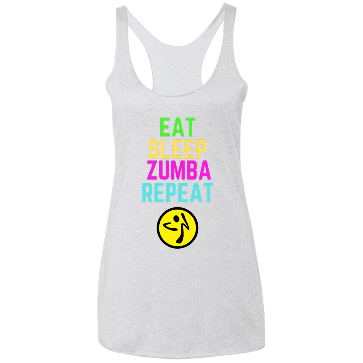 Eat, Sleep, Zumba, Repeat Ladies' Triblend Racerback Tank