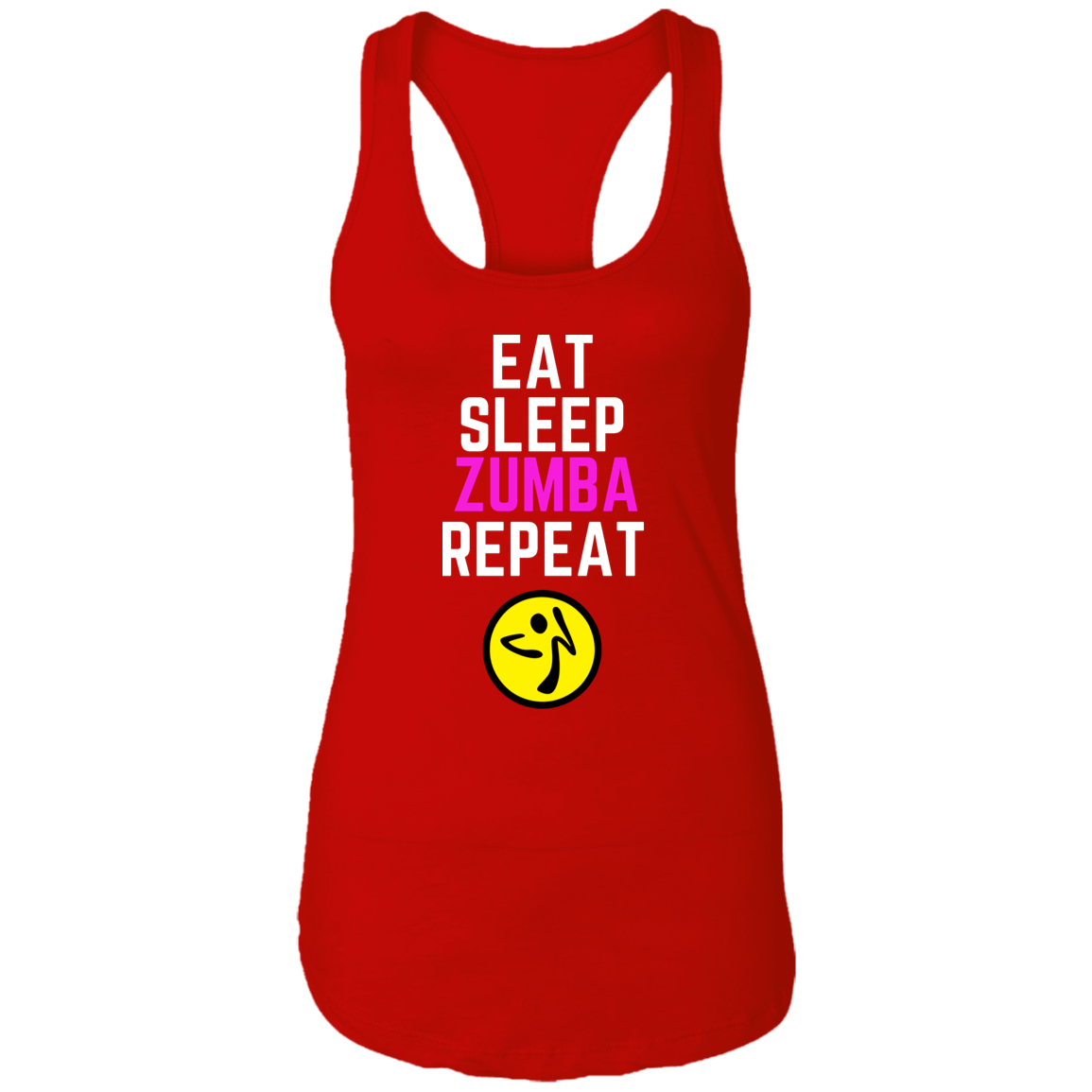 Eat, Sleep, Zumba, Repeat Ladies Ideal Racerback Tank