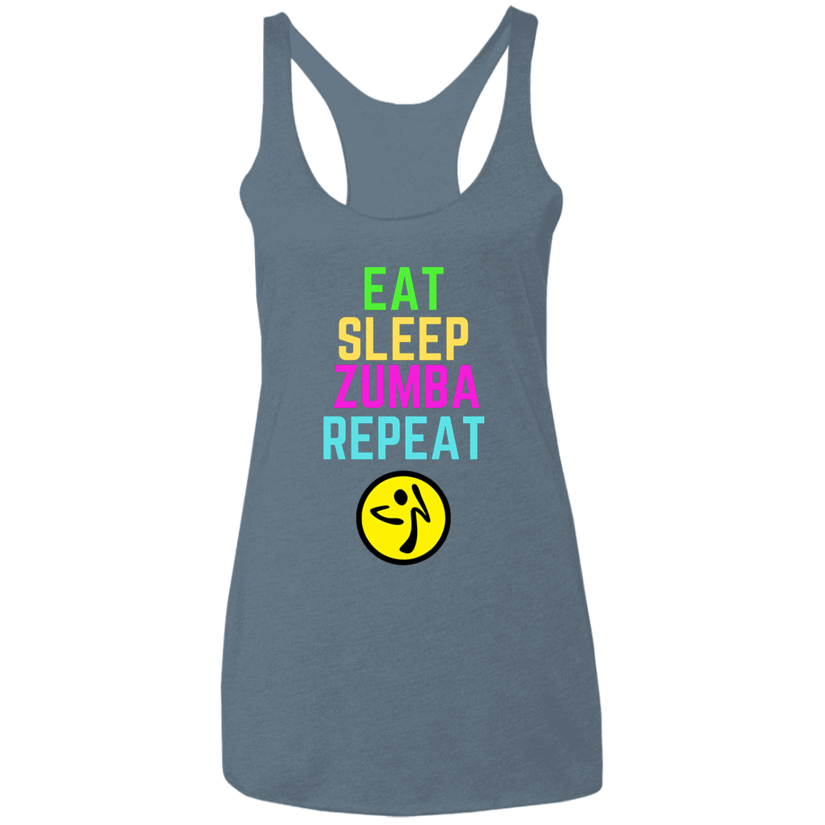 Eat, Sleep, Zumba, Repeat Ladies' Triblend Racerback Tank