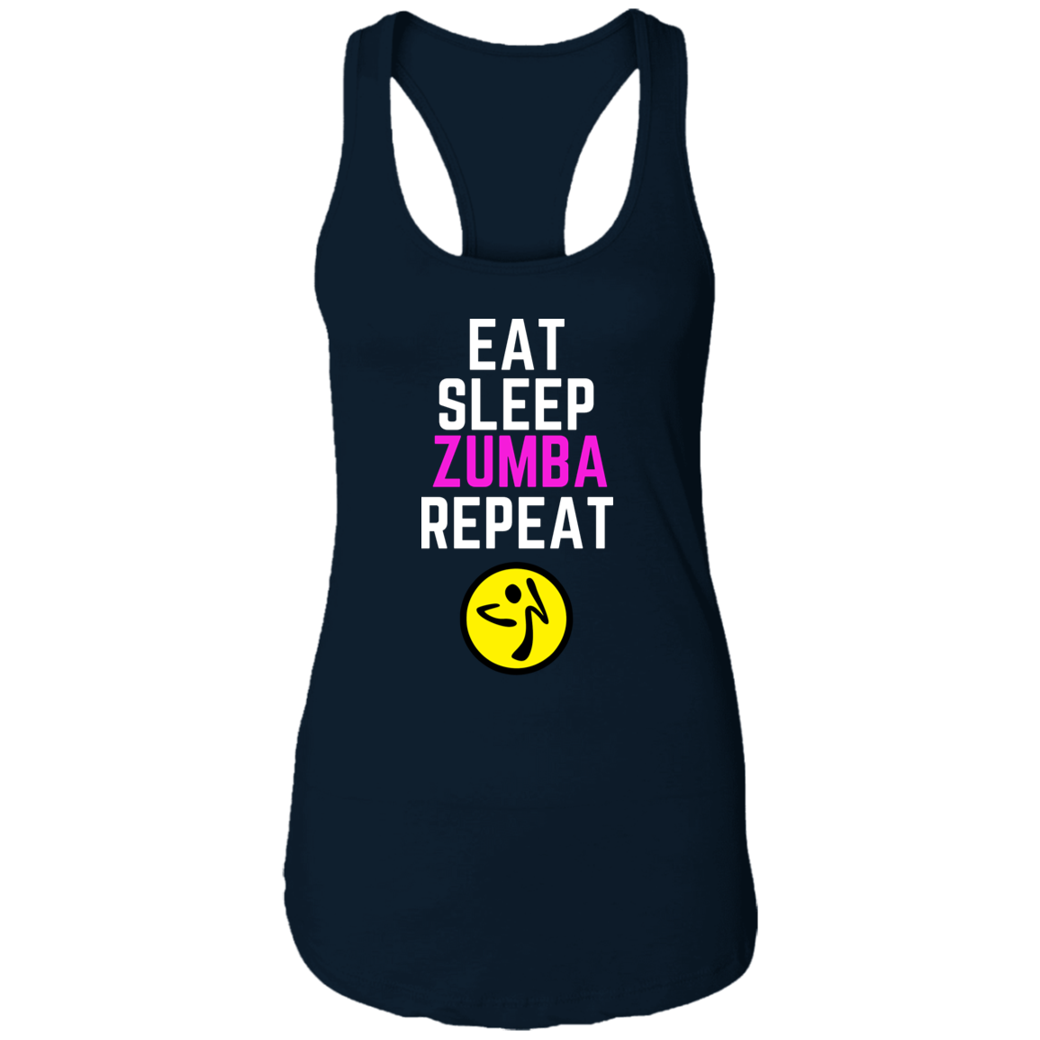 Eat, Sleep, Zumba, Repeat Ladies Ideal Racerback Tank