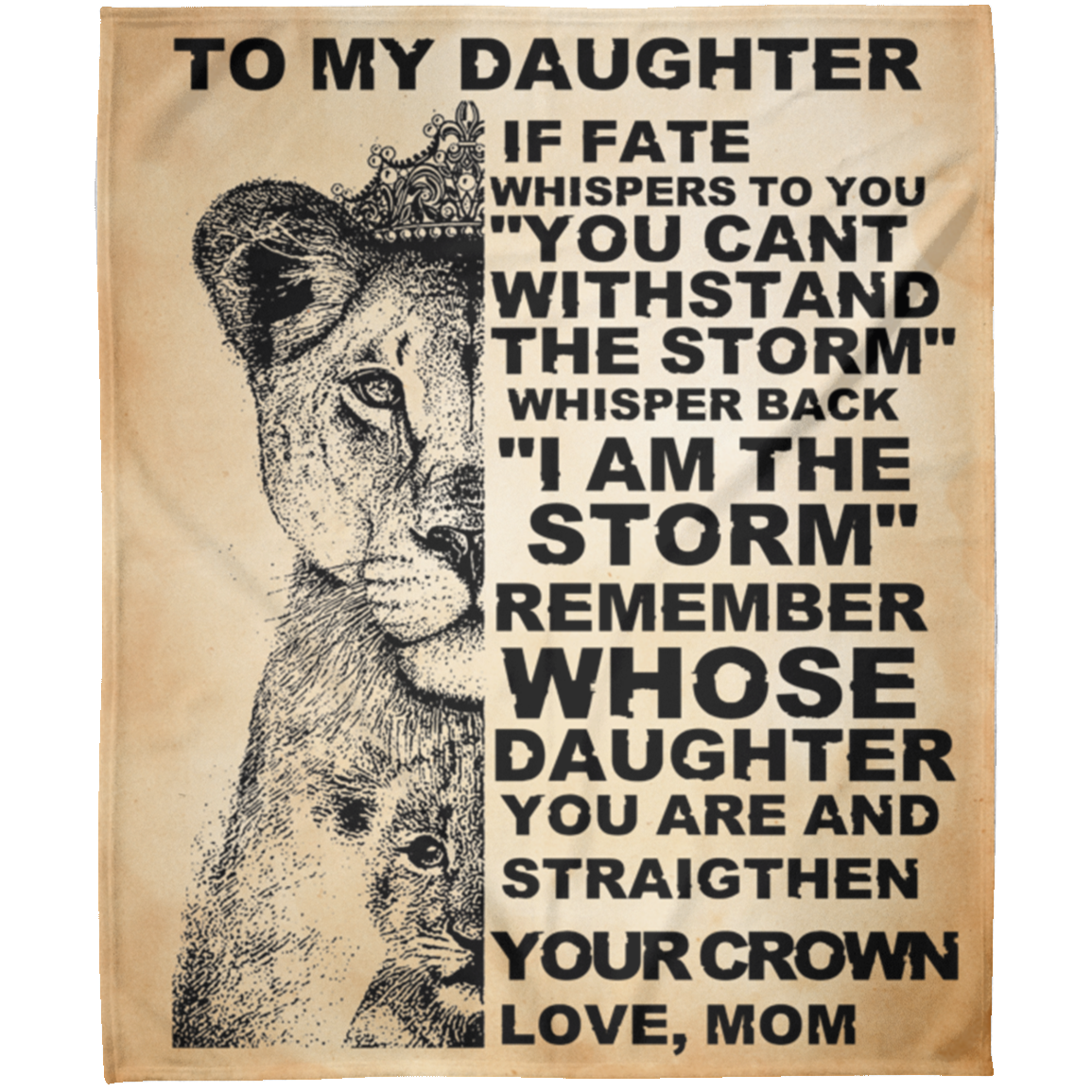 I Am The Storm Fleece Blanket 50X60