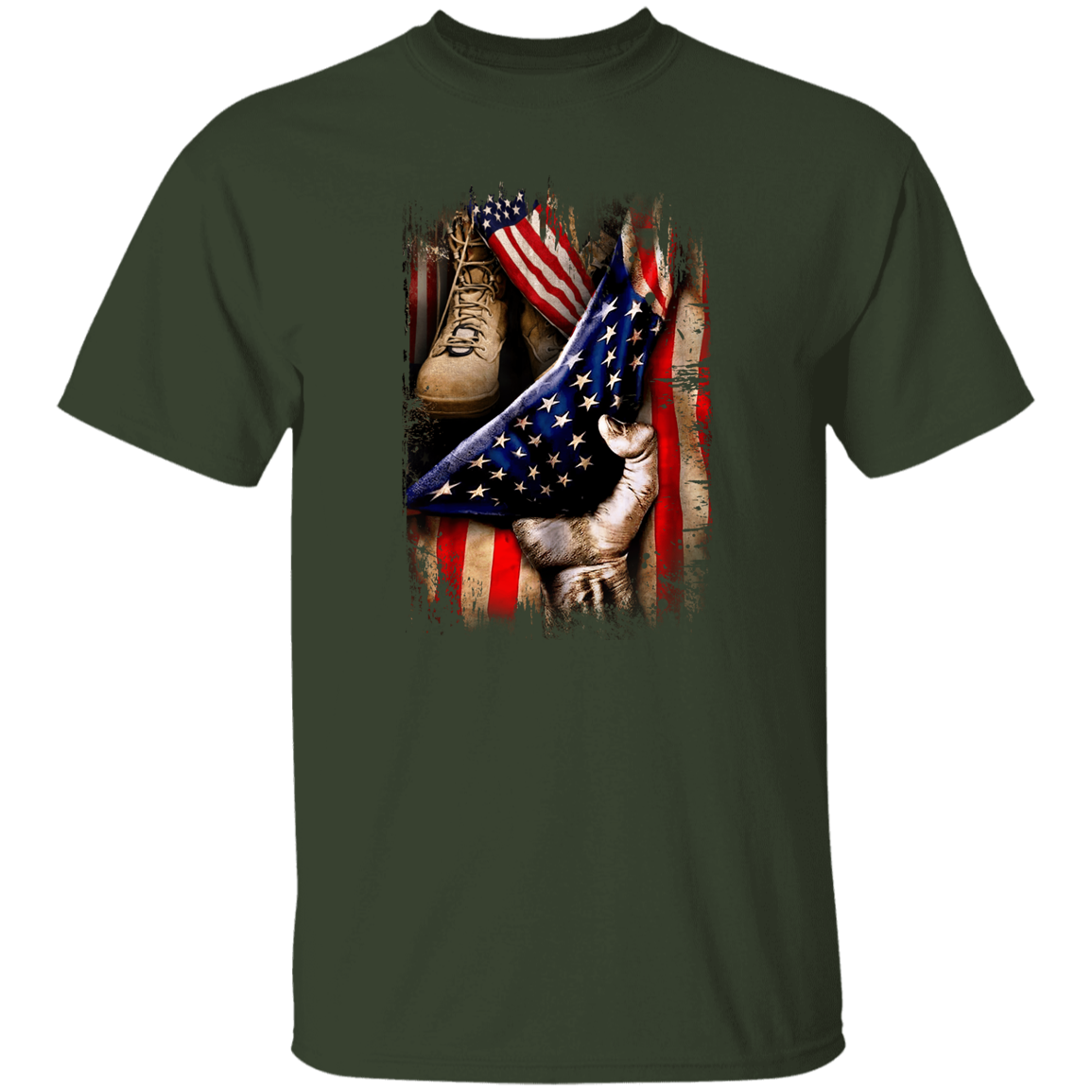 Veteran's Hand Flag T-Shirt