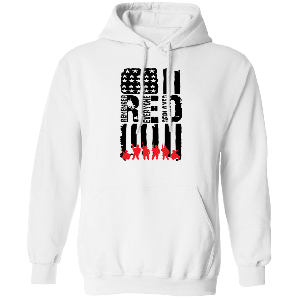 Veteran's Black Flag Pullover Hoodie