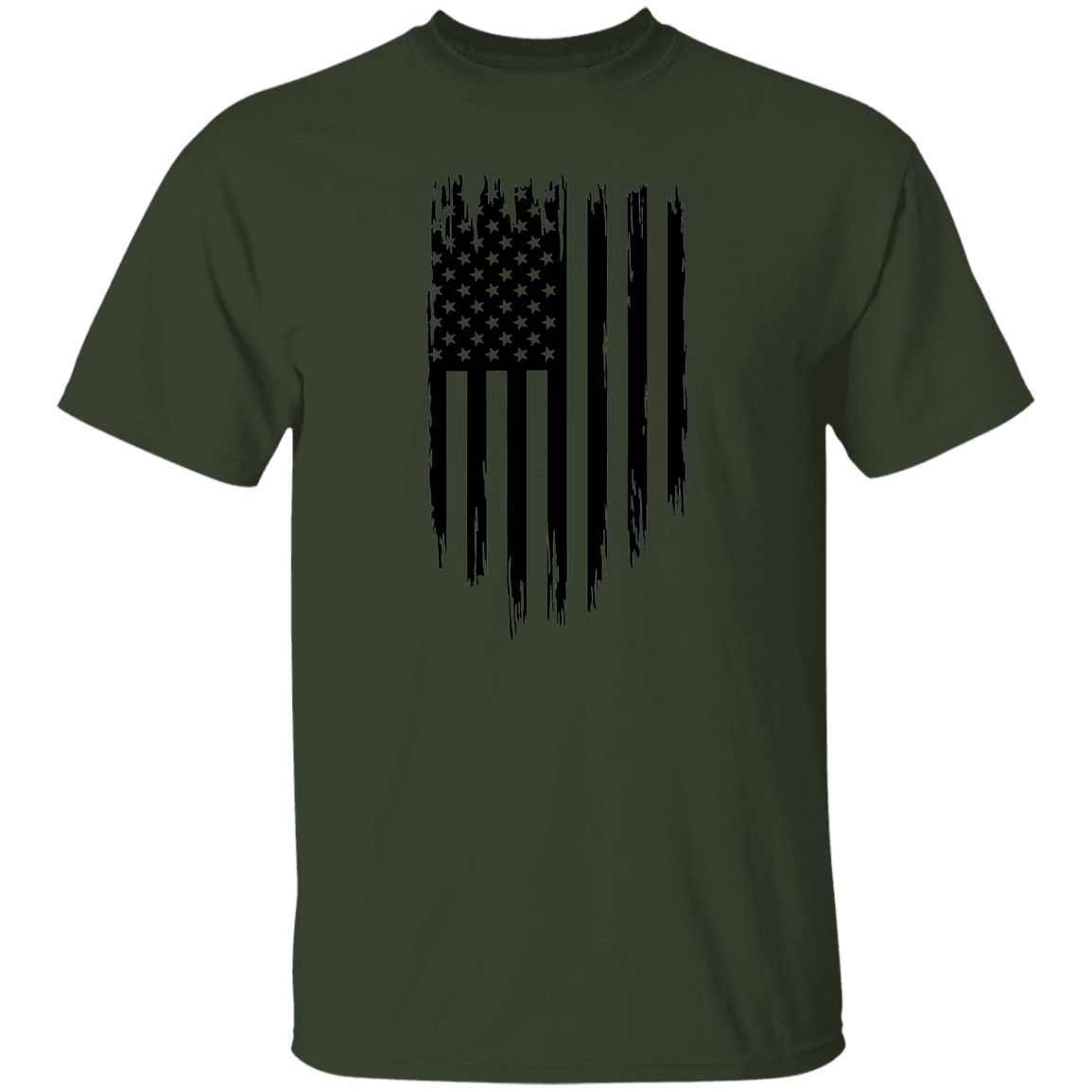 Distressed Vertical Flag T-Shirt