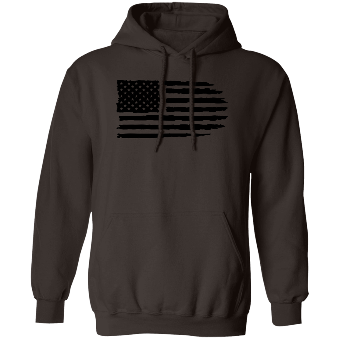 Distressed Flag Pullover Hoodie