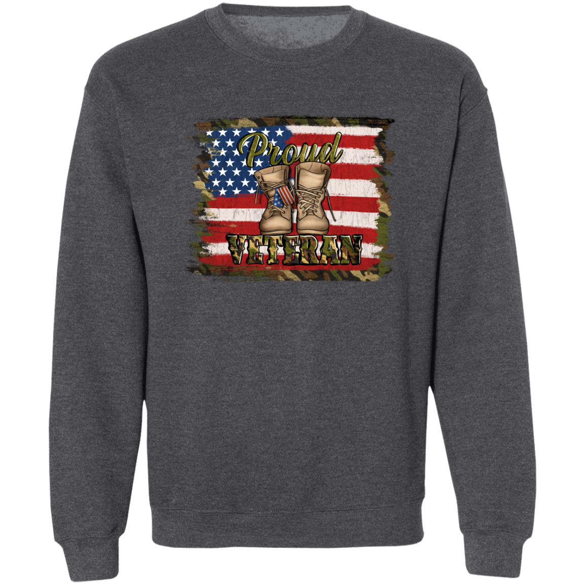 Proud Vet Crewneck Pullover Sweatshirt