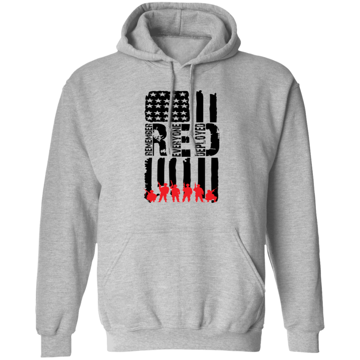 Veteran's Black Flag Pullover Hoodie