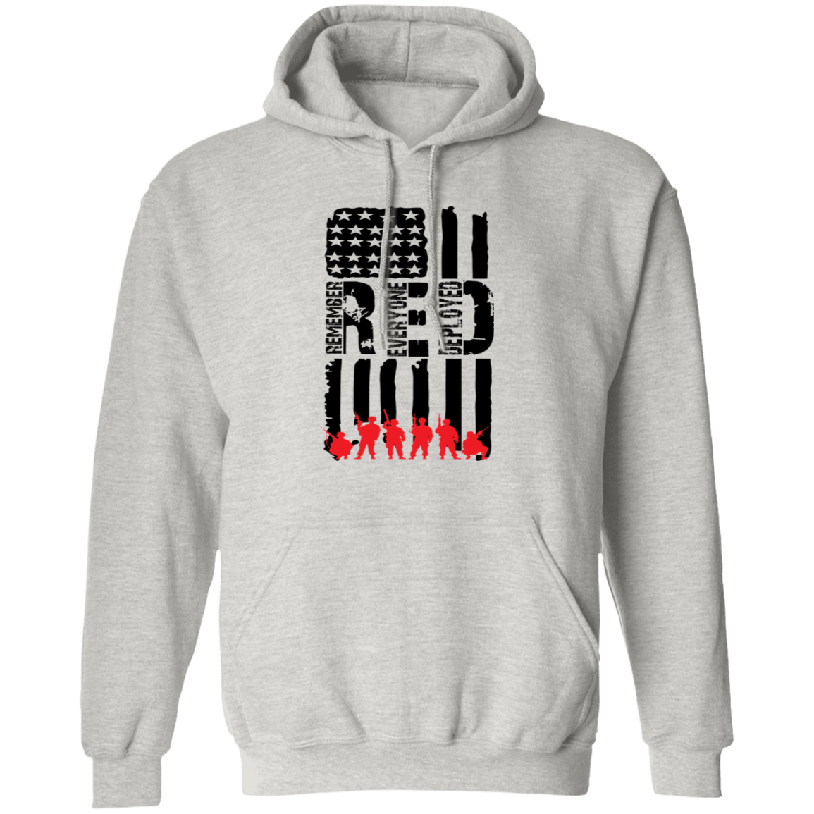 Veteran's Black Flag Pullover Hoodie