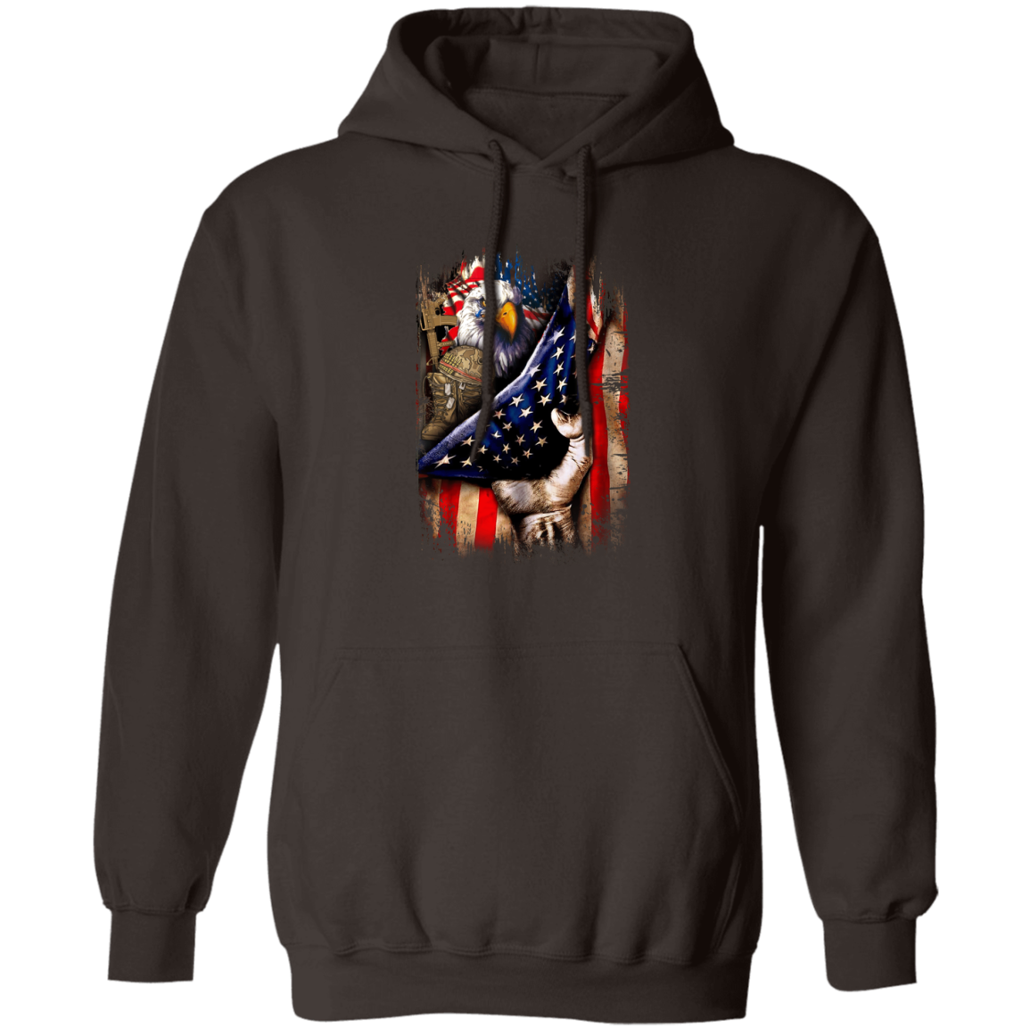 American Flag Pullover Hoodie