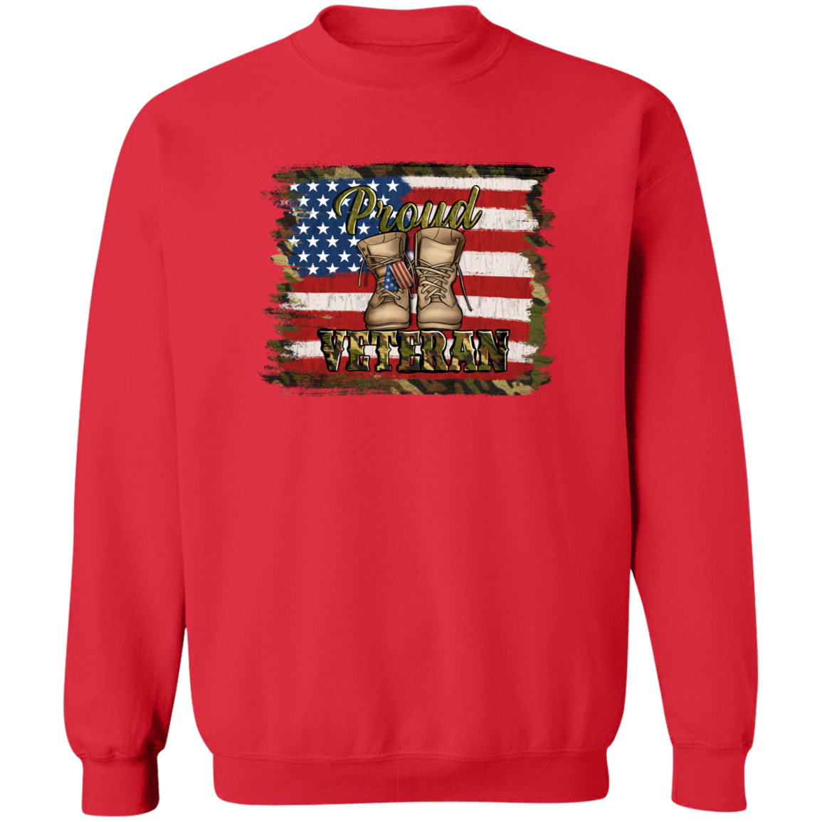 Proud Vet Crewneck Pullover Sweatshirt