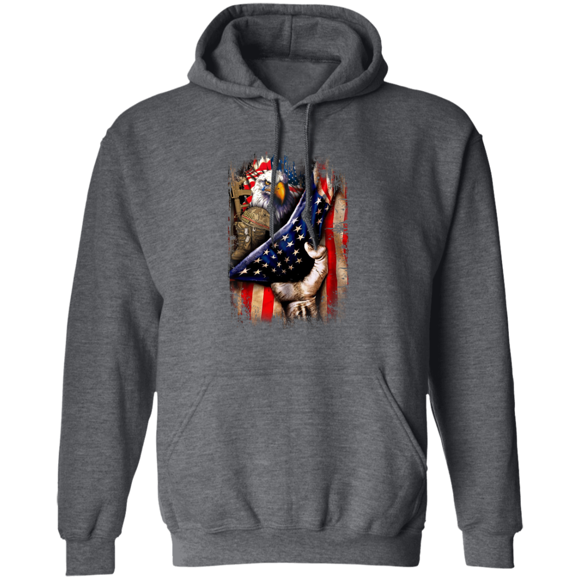 American Flag Pullover Hoodie