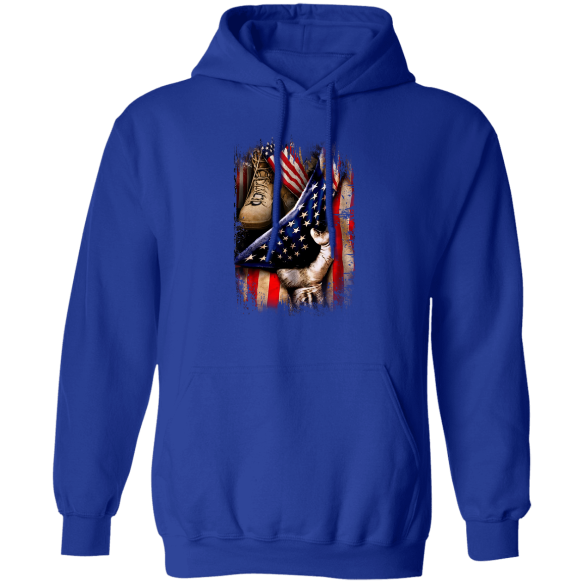 Veteran's Hand Flag Pullover Hoodie