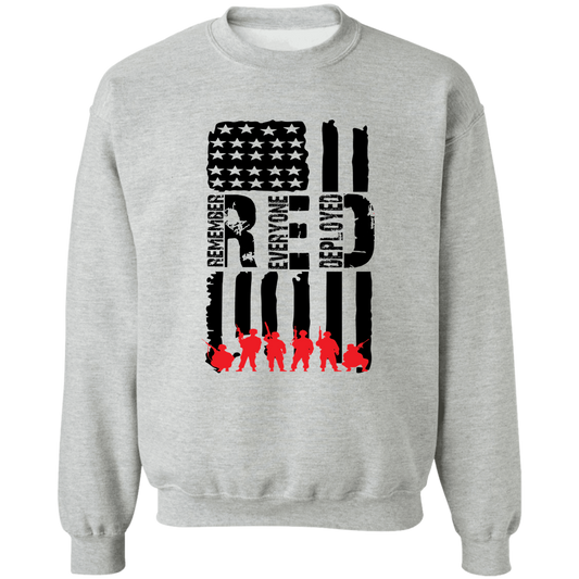 Veteran's Black Flag Crewneck Pullover Sweatshirt