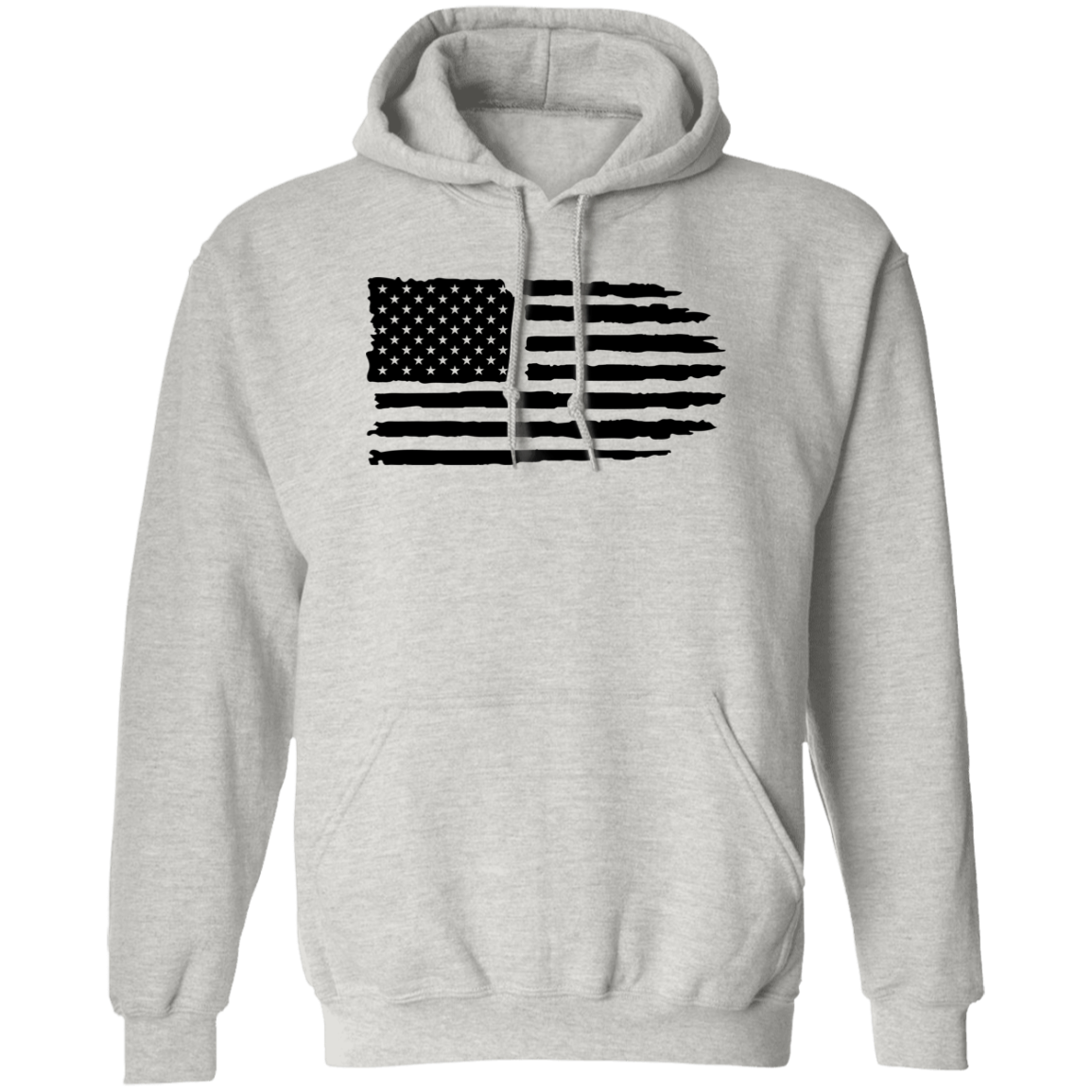 Distressed Flag Pullover Hoodie