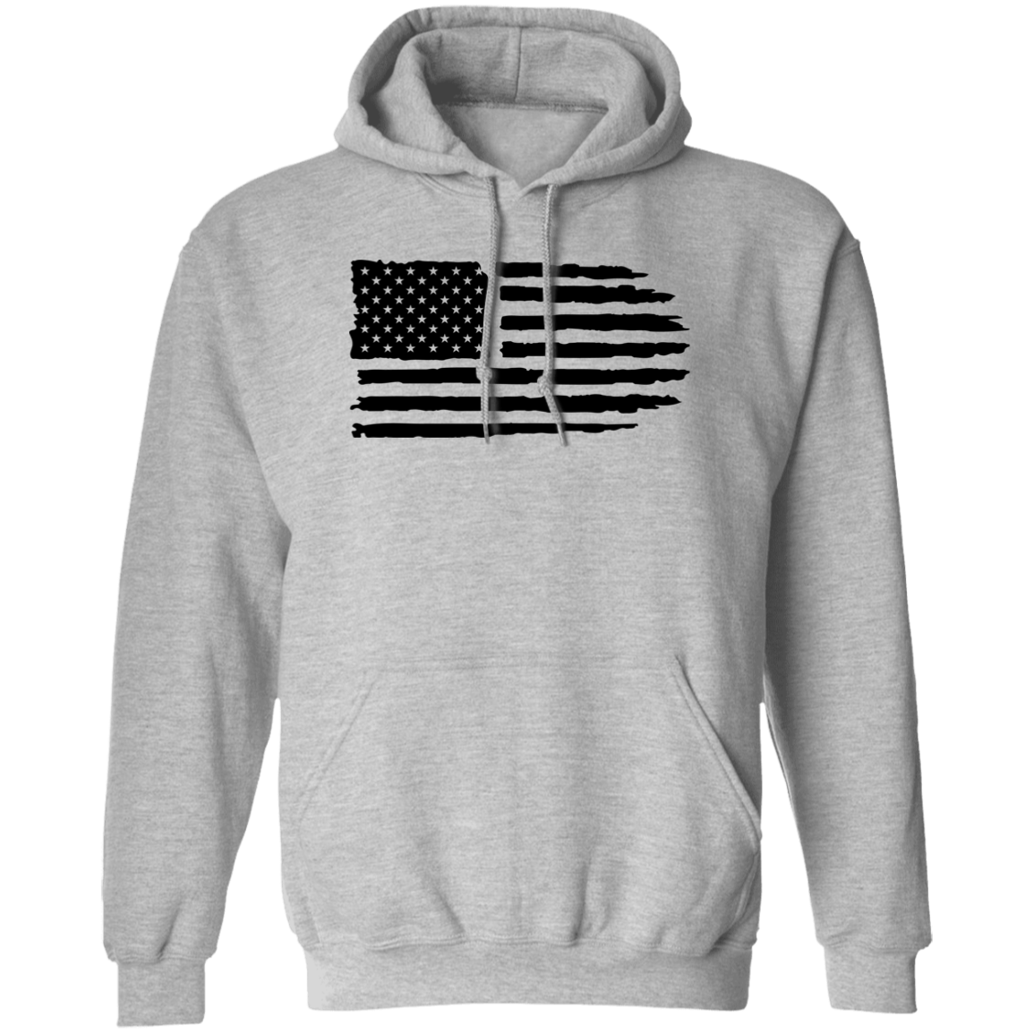 Distressed Flag Pullover Hoodie