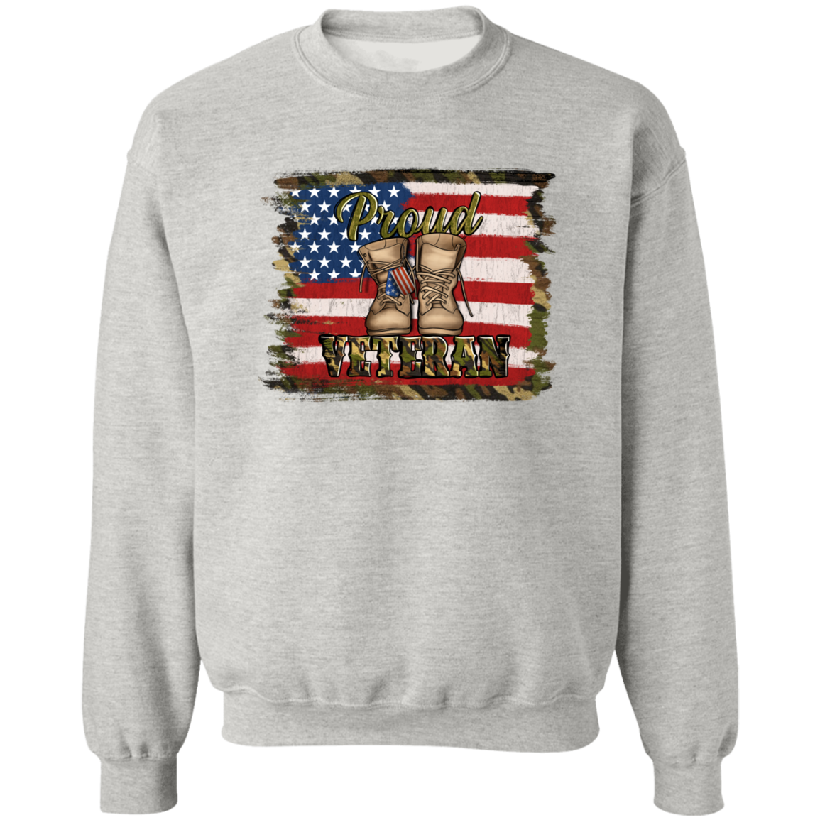 Proud Vet Crewneck Pullover Sweatshirt