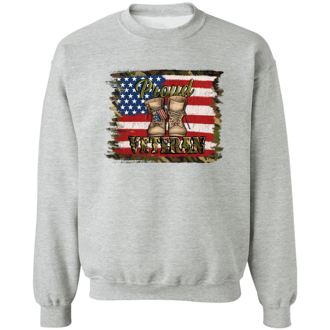 Proud Vet Crewneck Pullover Sweatshirt