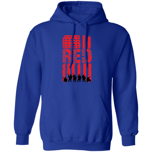 Veteran's Red Flag Pullover Hoodie