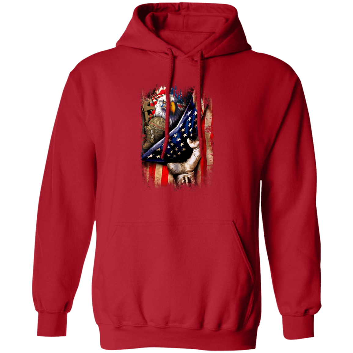 American Flag Pullover Hoodie