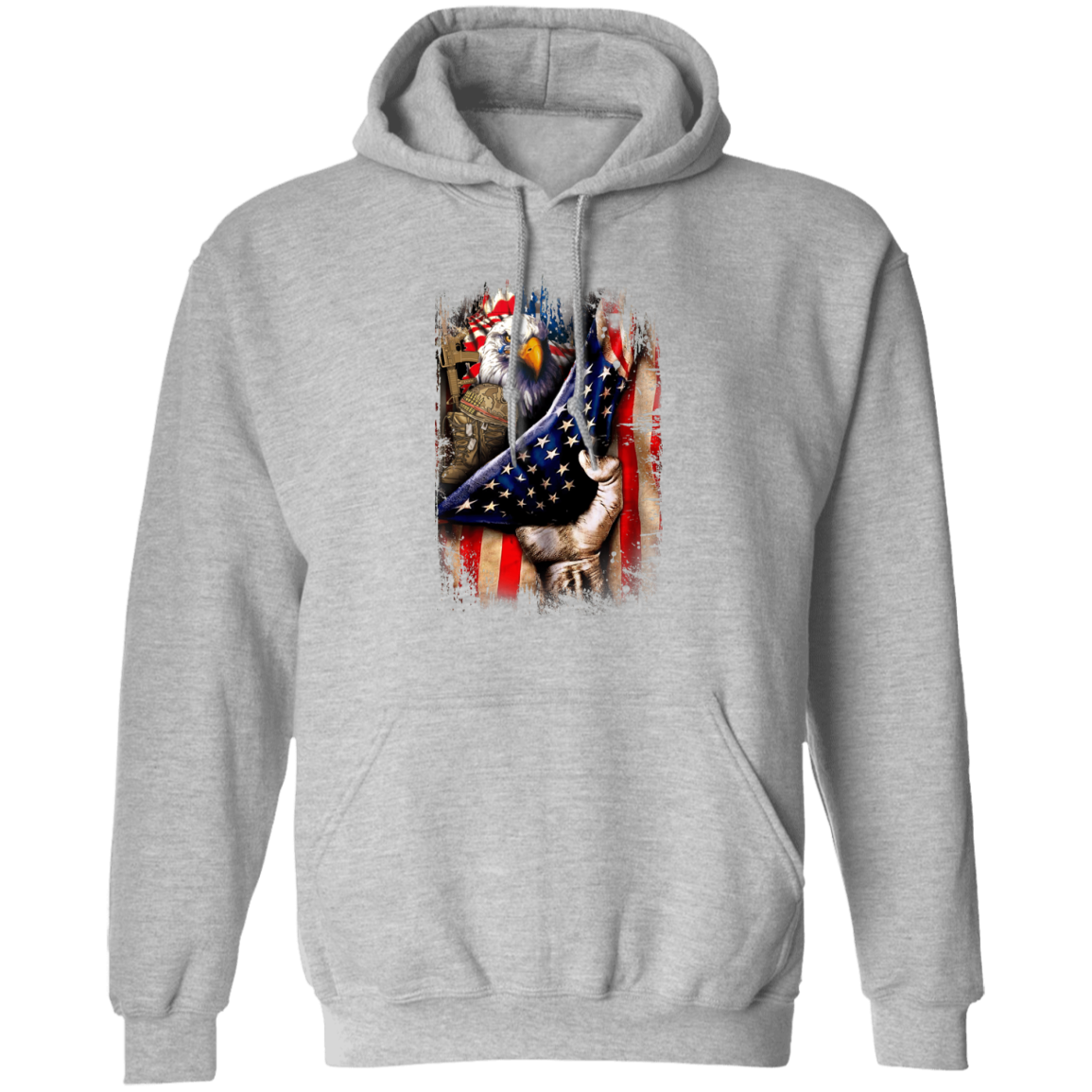 American Flag Pullover Hoodie