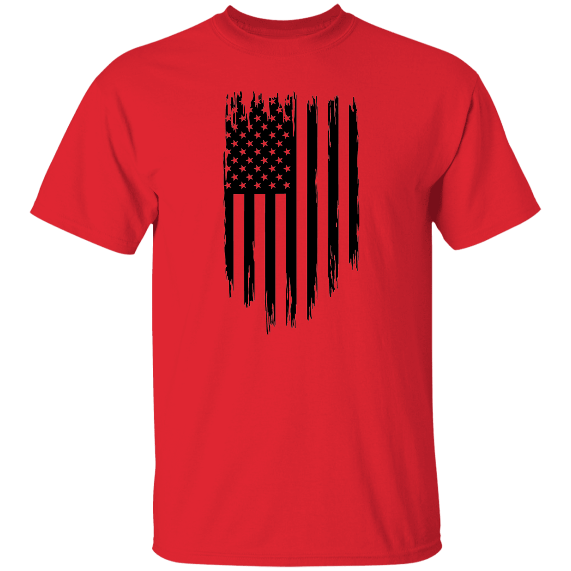 Distressed Vertical Flag T-Shirt