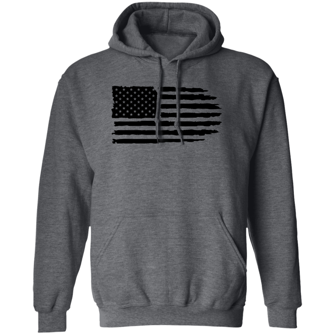 Distressed Flag Pullover Hoodie