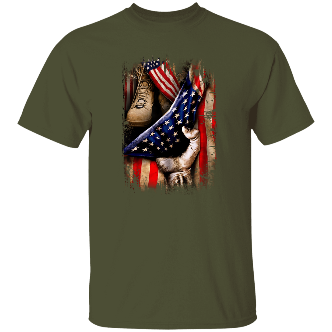 Veteran's Hand Flag T-Shirt