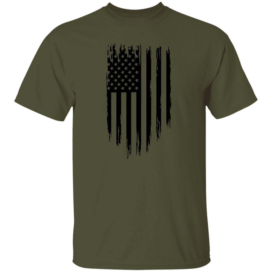 Distressed Vertical Flag T-Shirt