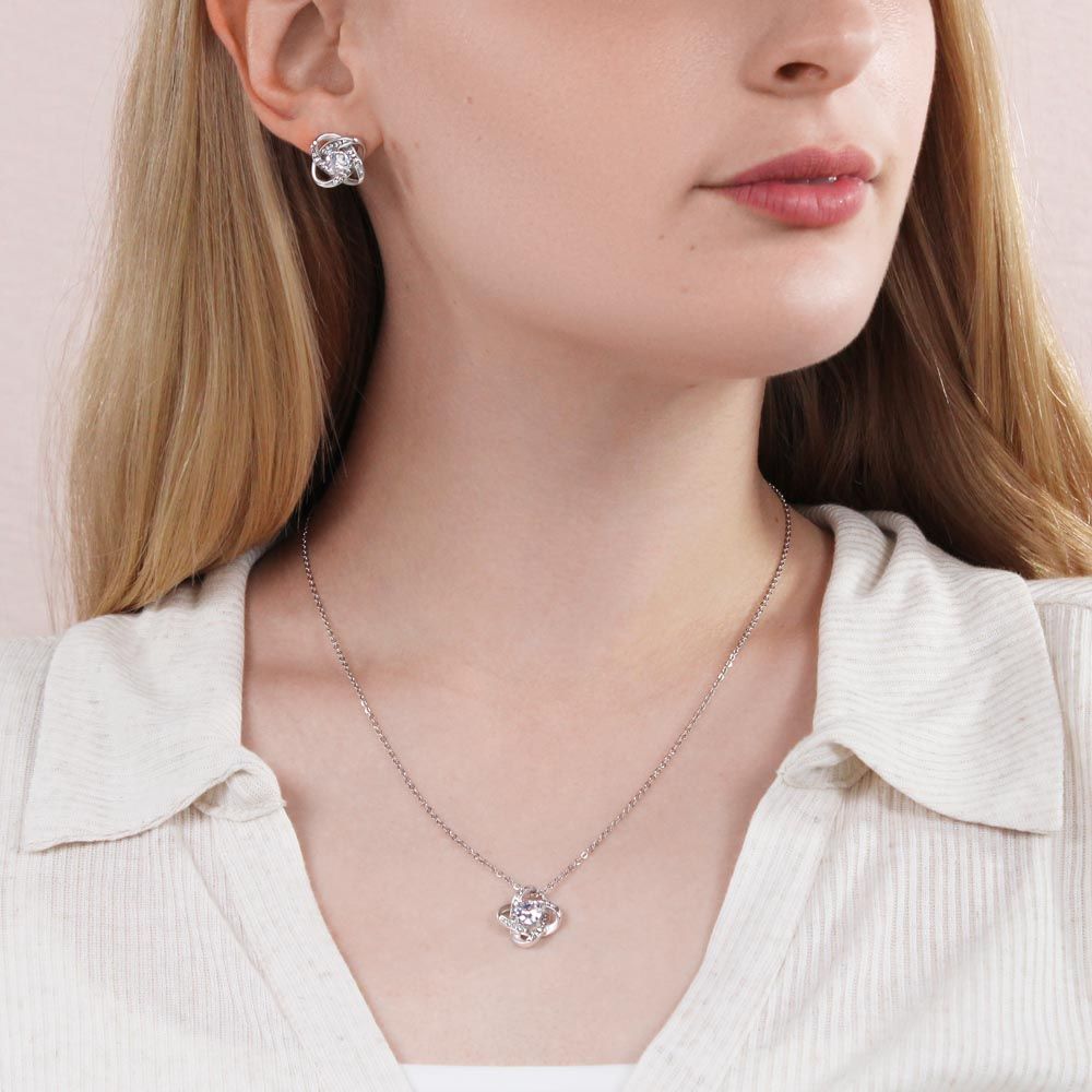 To My Daughter Lion Love Knot Necklace