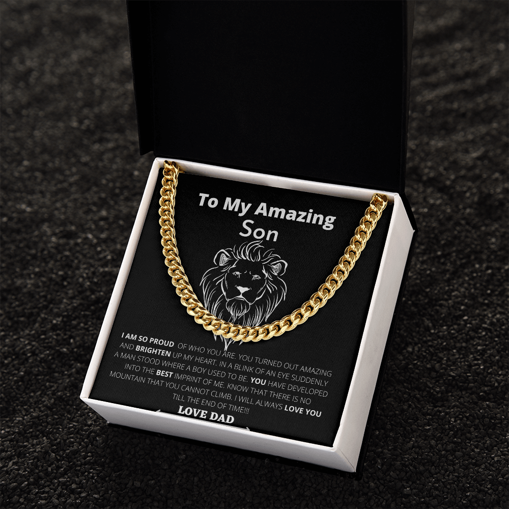 To My Amazing Son, Love Dad