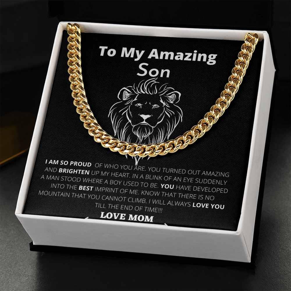 To My Amazing Son, Love Mom