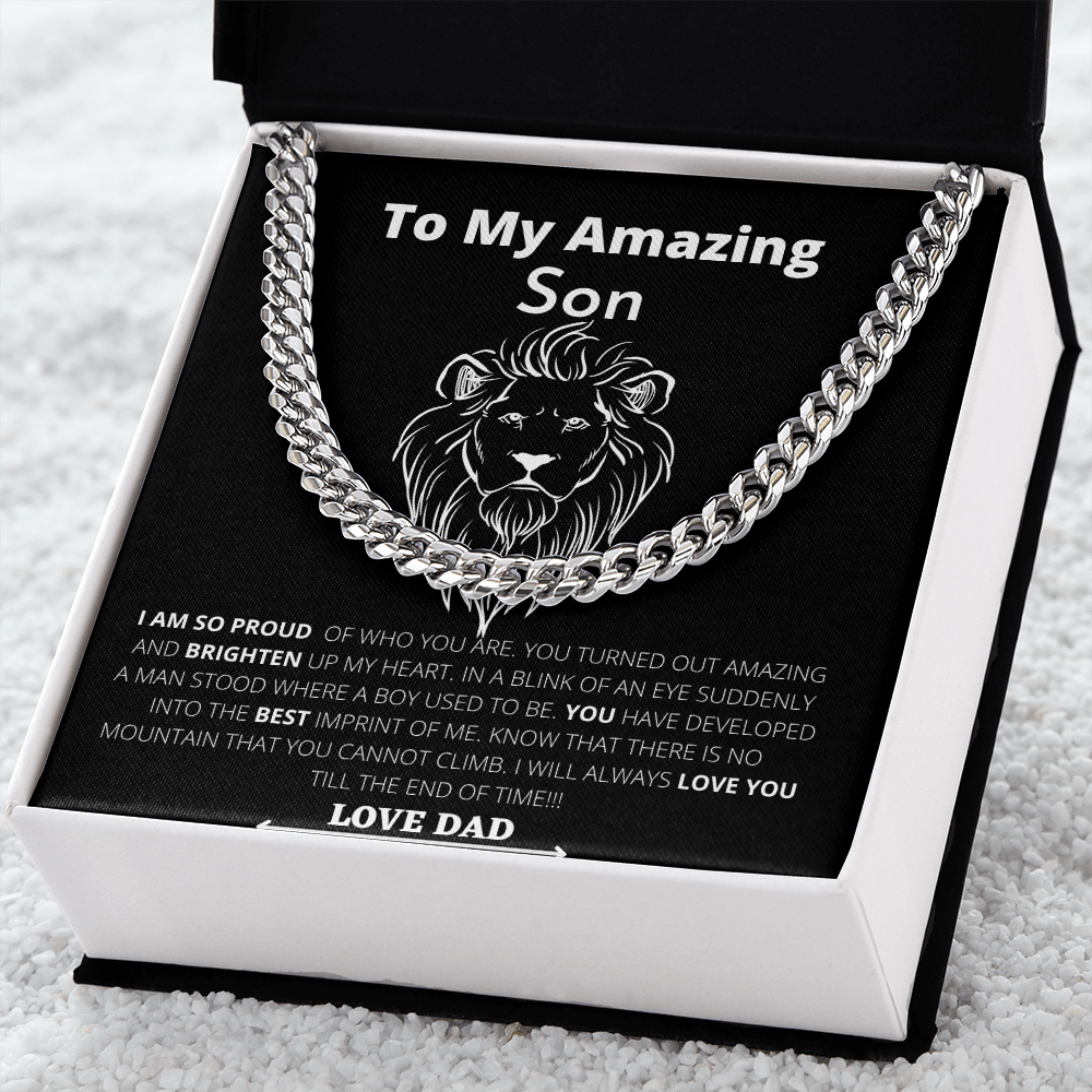 To My Amazing Son, Love Dad