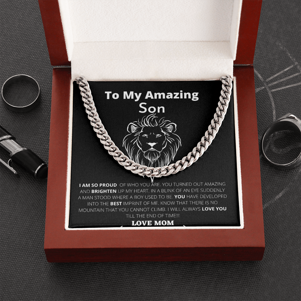 To My Amazing Son, Love Mom