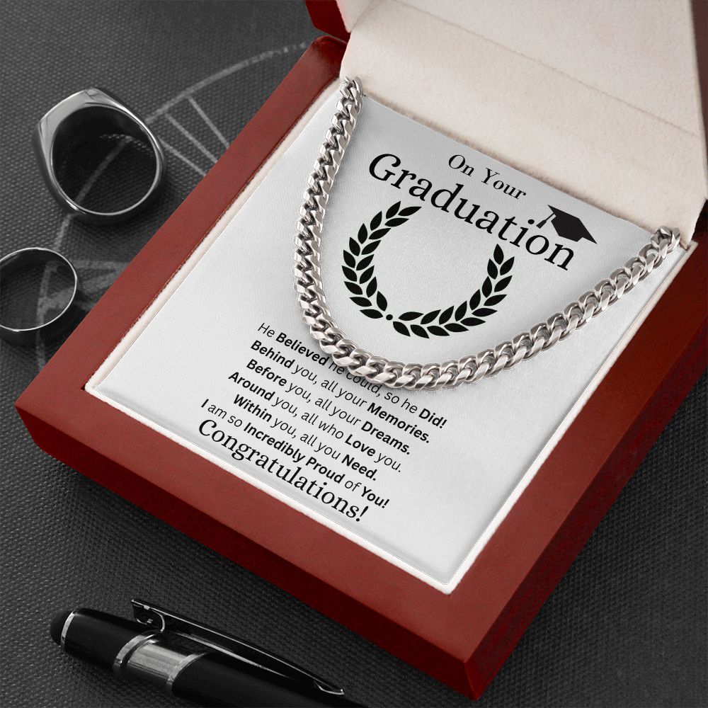 Graduation | Incredibly Proud of You | Cuban Link Chain